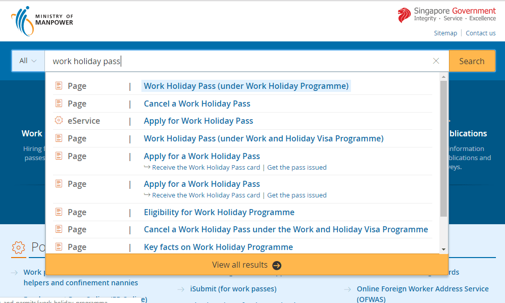 work holiday passで検索